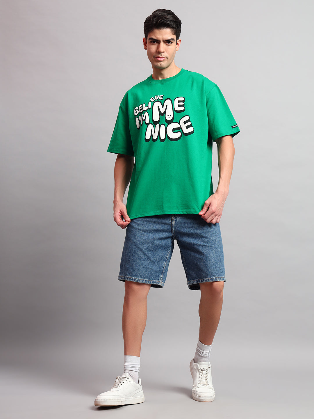 Beawrr Green Oversized Tshirt Full Outfit